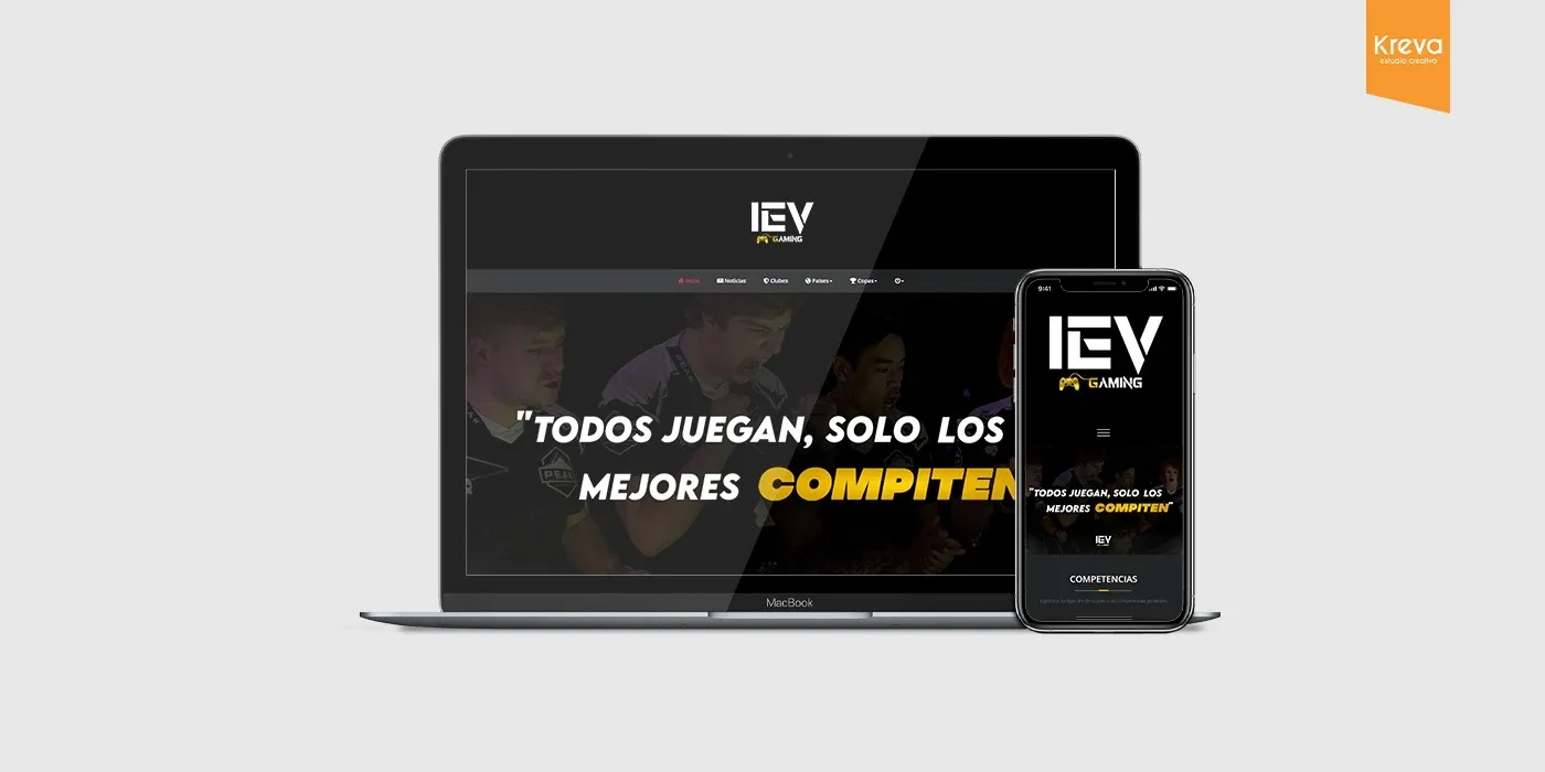 Rediseño web de eSports / IEV Gaming