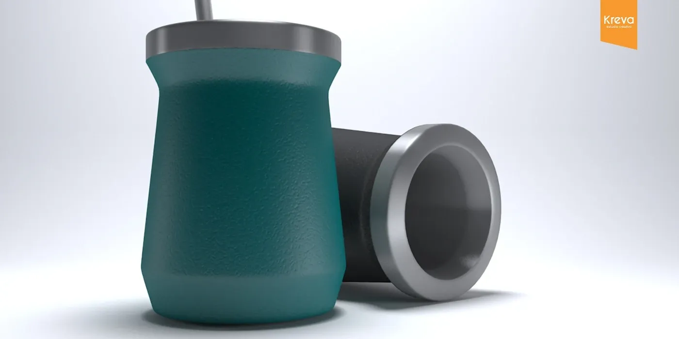 Mate acero inoxidable / Modelado 3D — imagen 1