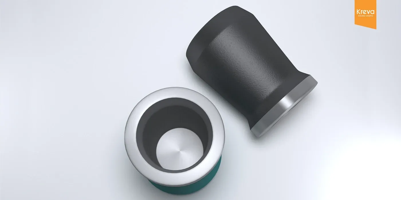 Mate acero inoxidable / Modelado 3D — imagen 2