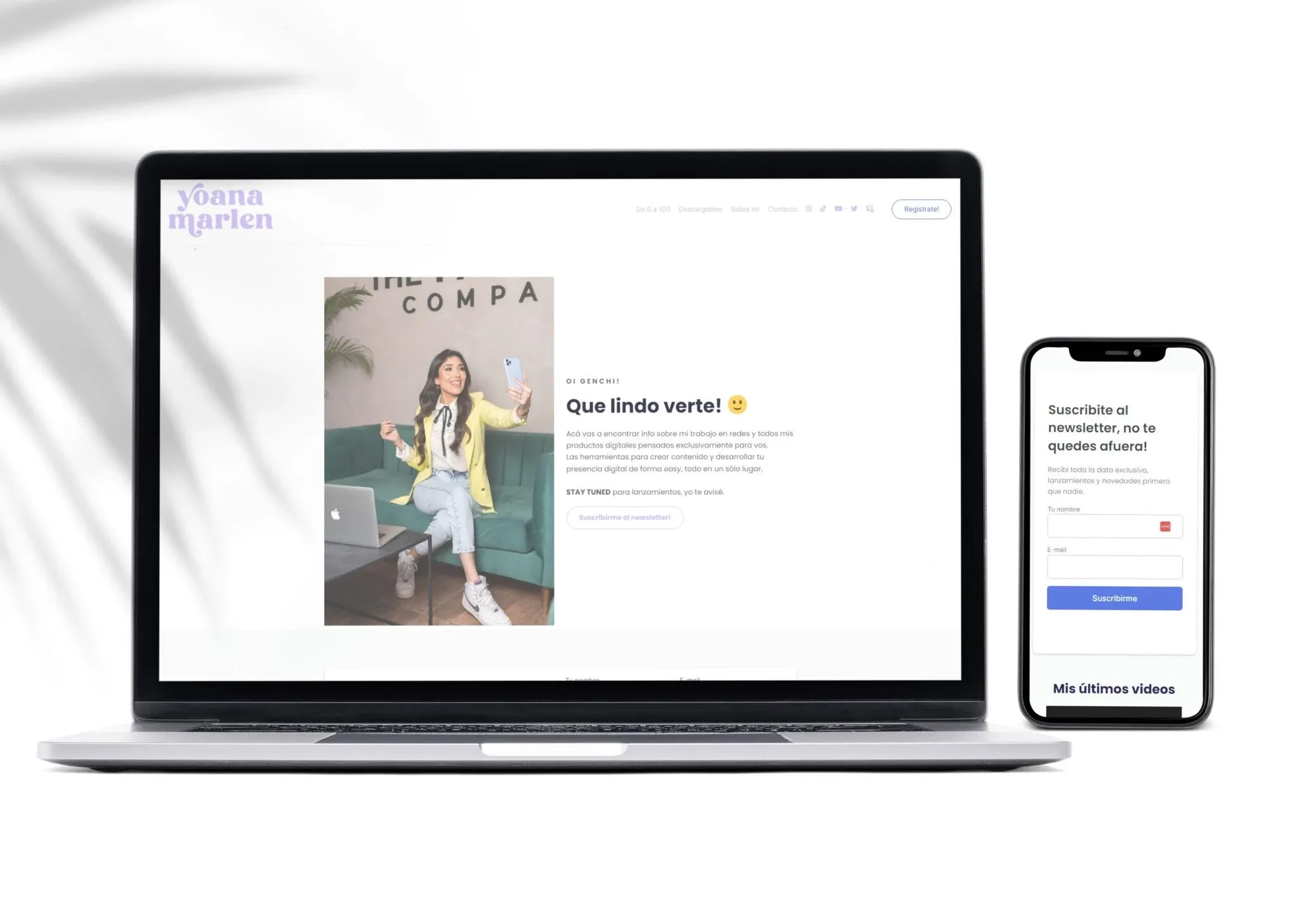 Sitio web con cursos online y descargables / Yoana Marlen — imagen 5