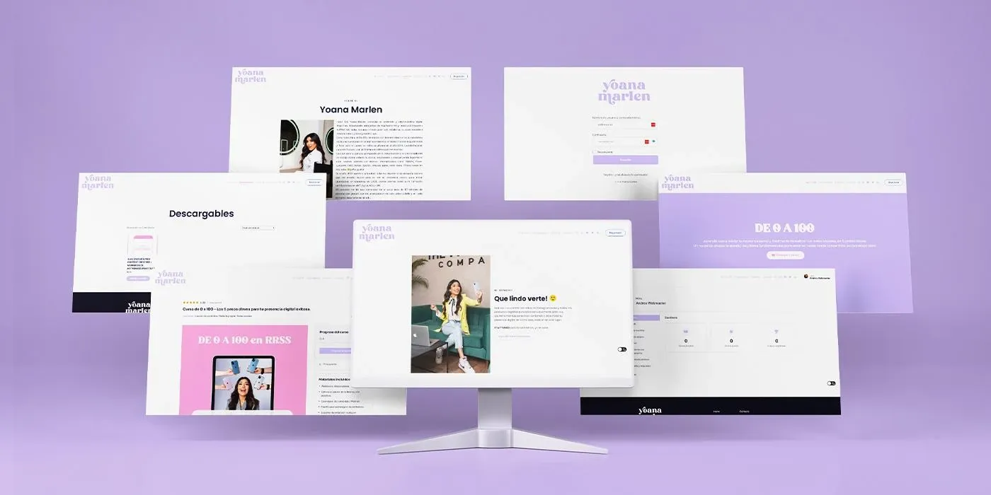 Sitio web con cursos online y descargables / Yoana Marlen