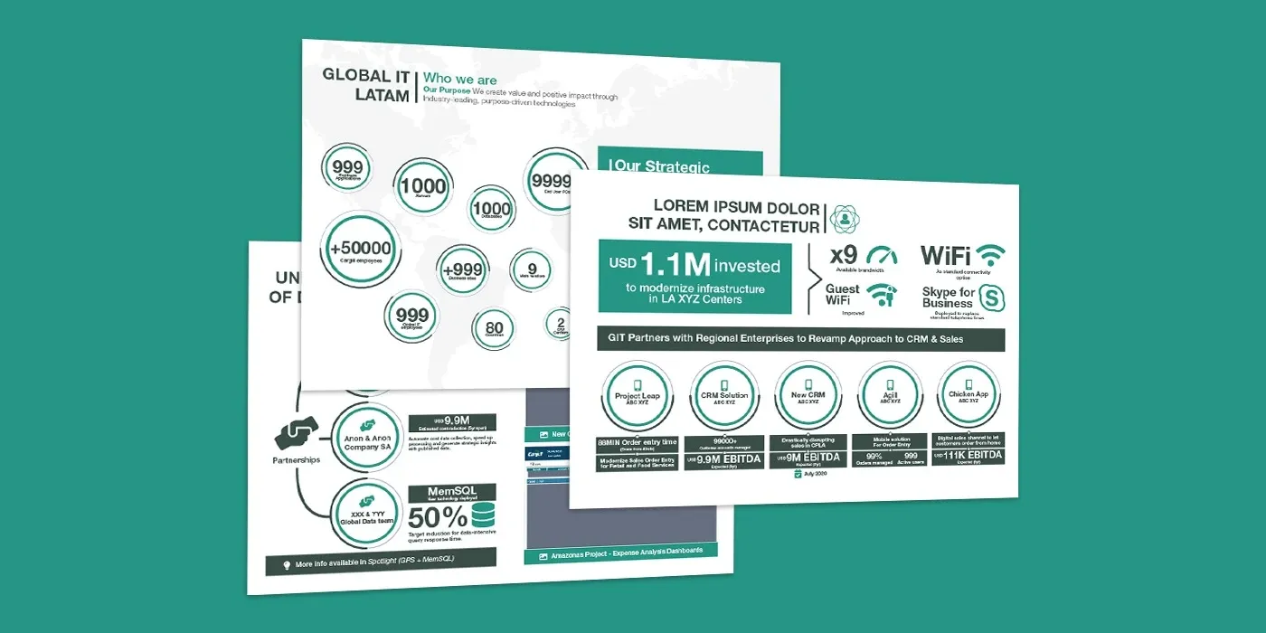 Diseño de presentación infográfica / Cargill Internacional
